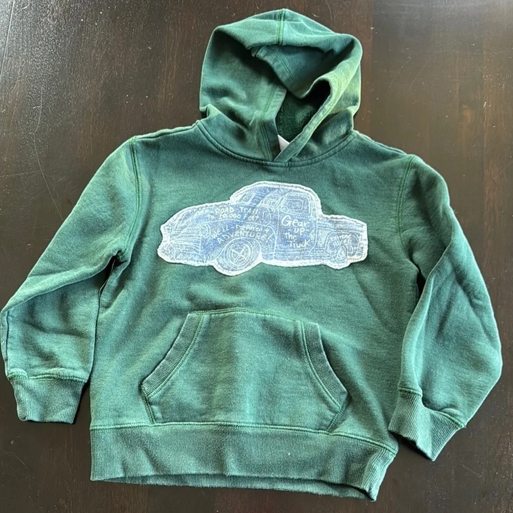 Gymboree Green Sweatshirt with Car Design